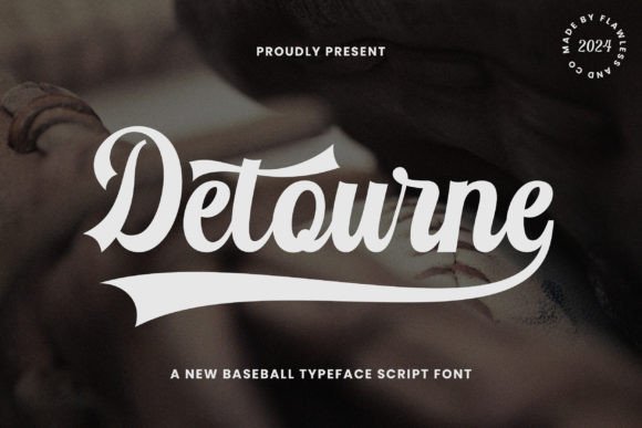 Detourne Font Review: A Retro Baseball Typeface for Bold Brands