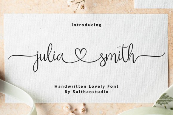 Julia Smith Font: Elegant Script for Handmade Brands