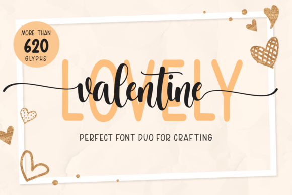 Lovely Valentine Duo: A Handwritten Font for Makers
