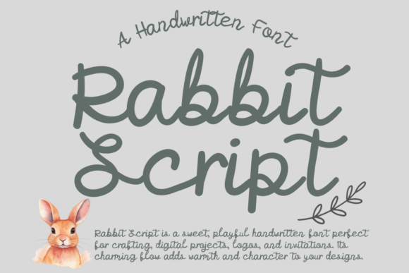 Rabbit Script: A Handwritten Typeface for Authentic Branding